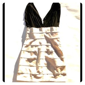 Maria Bianca Nero Bodycon Dress Blk & Wht Sz M